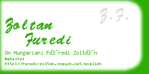 zoltan furedi business card